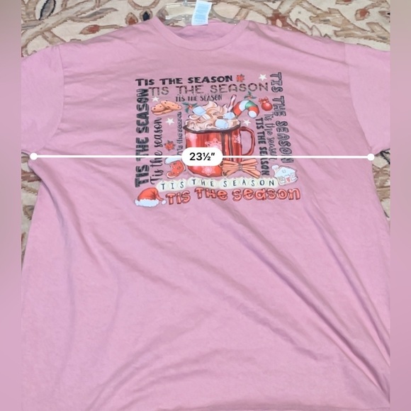 Delta Pro Weight pink holiday T-shirt, size XL - Picture 7 of 7